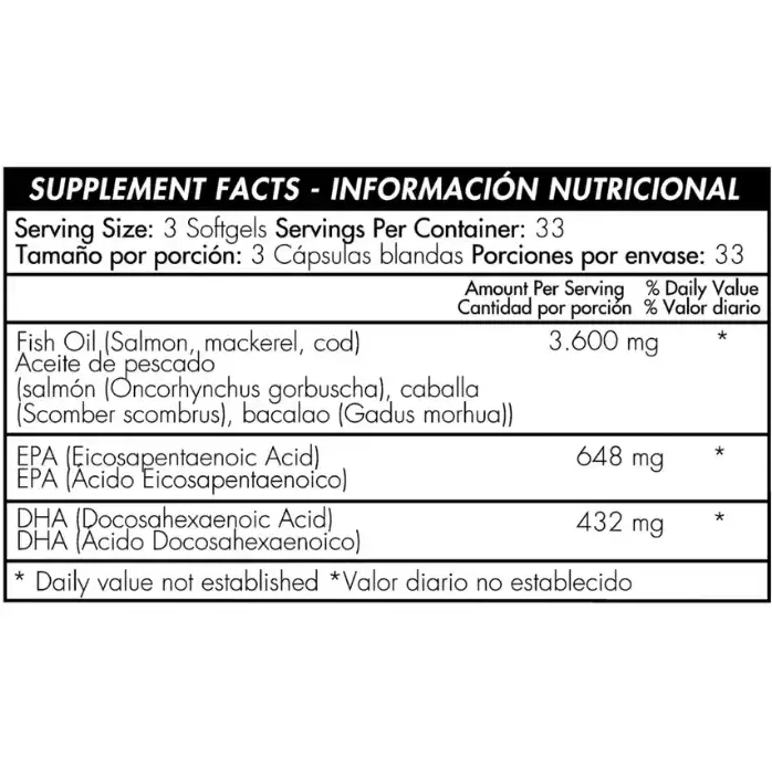 Omega 3 De 1200 Mg X 100 Softgeles - Healty America 1 omega 3